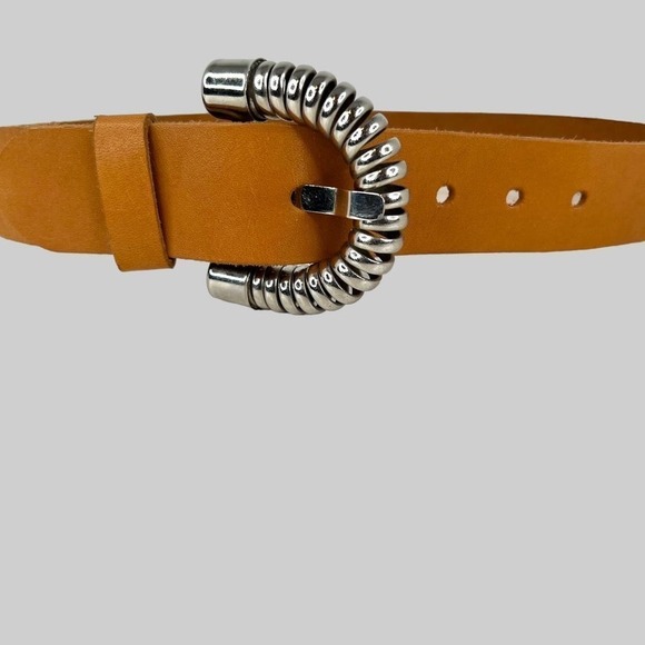 OMEGA Leather Belt in Tan Women's Size Medium - Picture 2 of 12